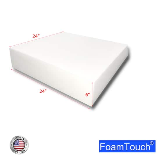 FoamTouch® 6" x 24" x 24" High Density Upholstery Foam